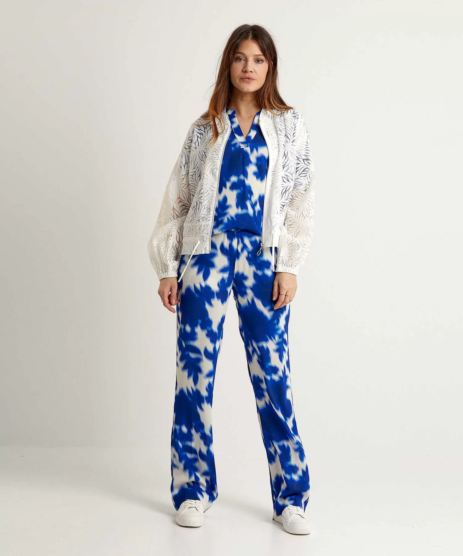 Broeken^KYRA Wide Leg Broek Floral Print Iris