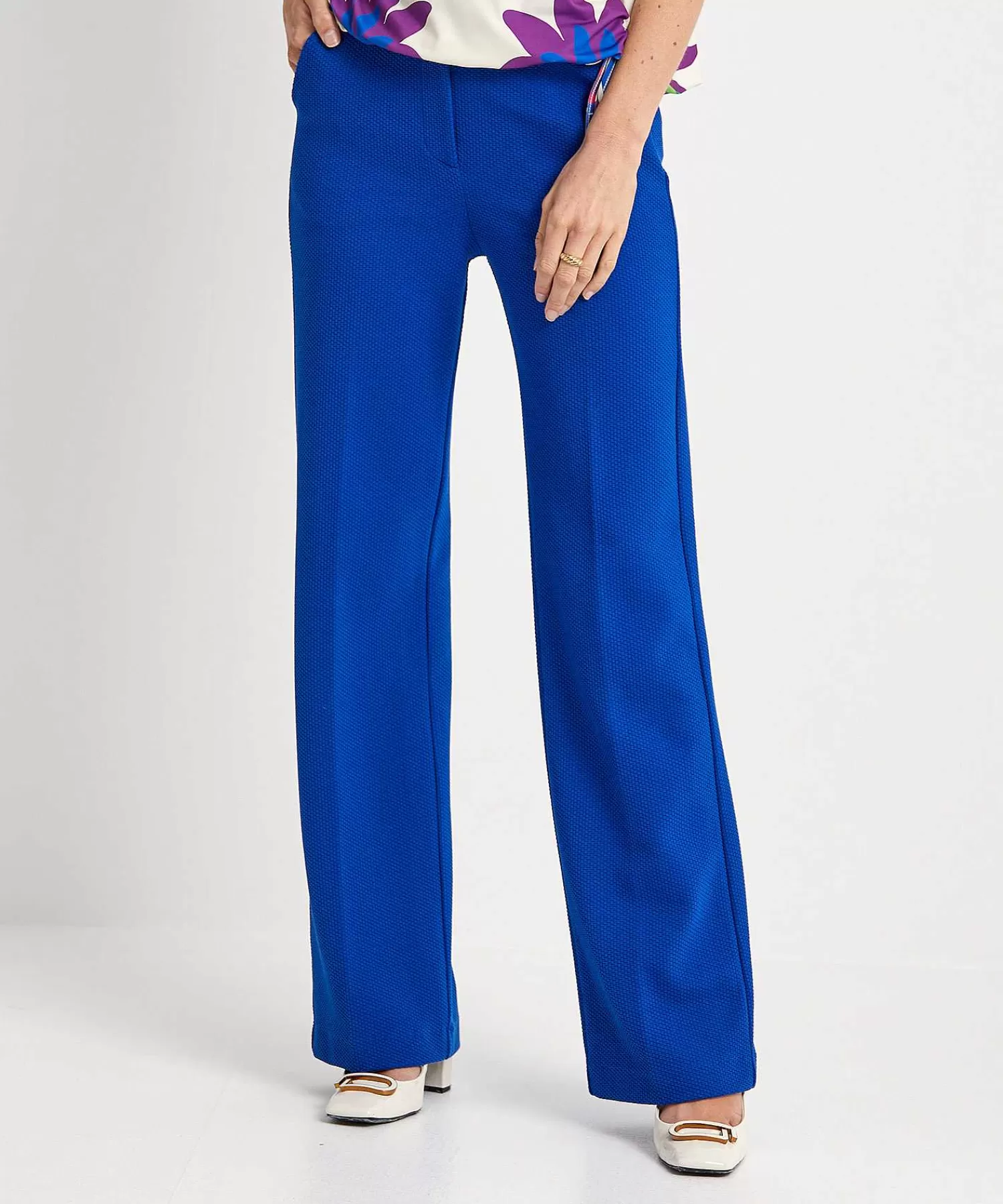 Broeken^KYRA Wide Leg Broek Structuur Hetty