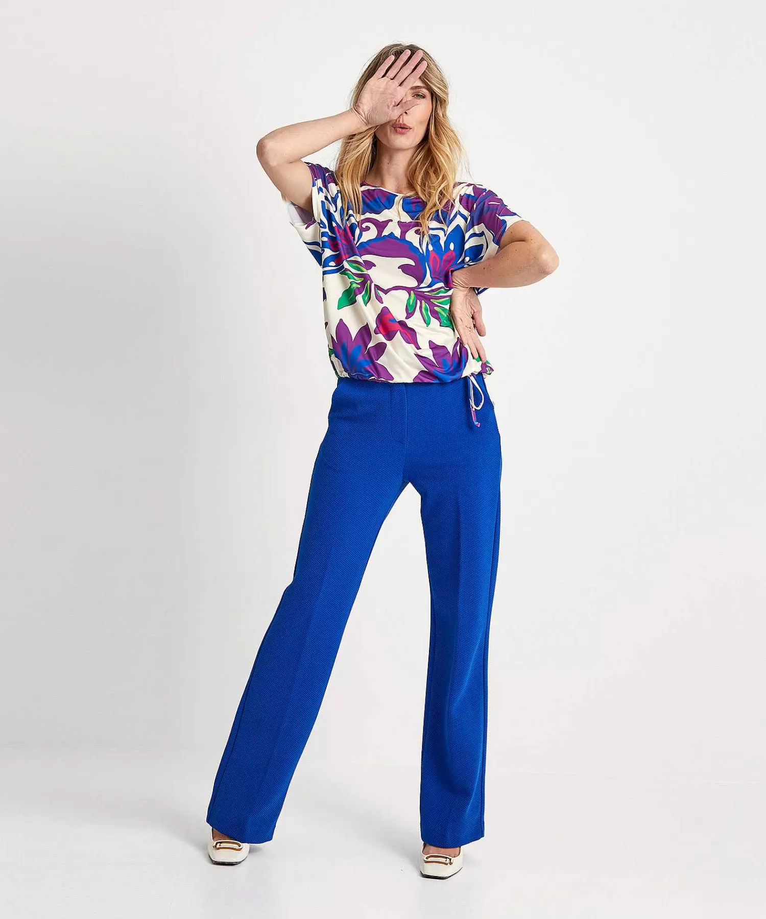 Broeken^KYRA Wide Leg Broek Structuur Hetty