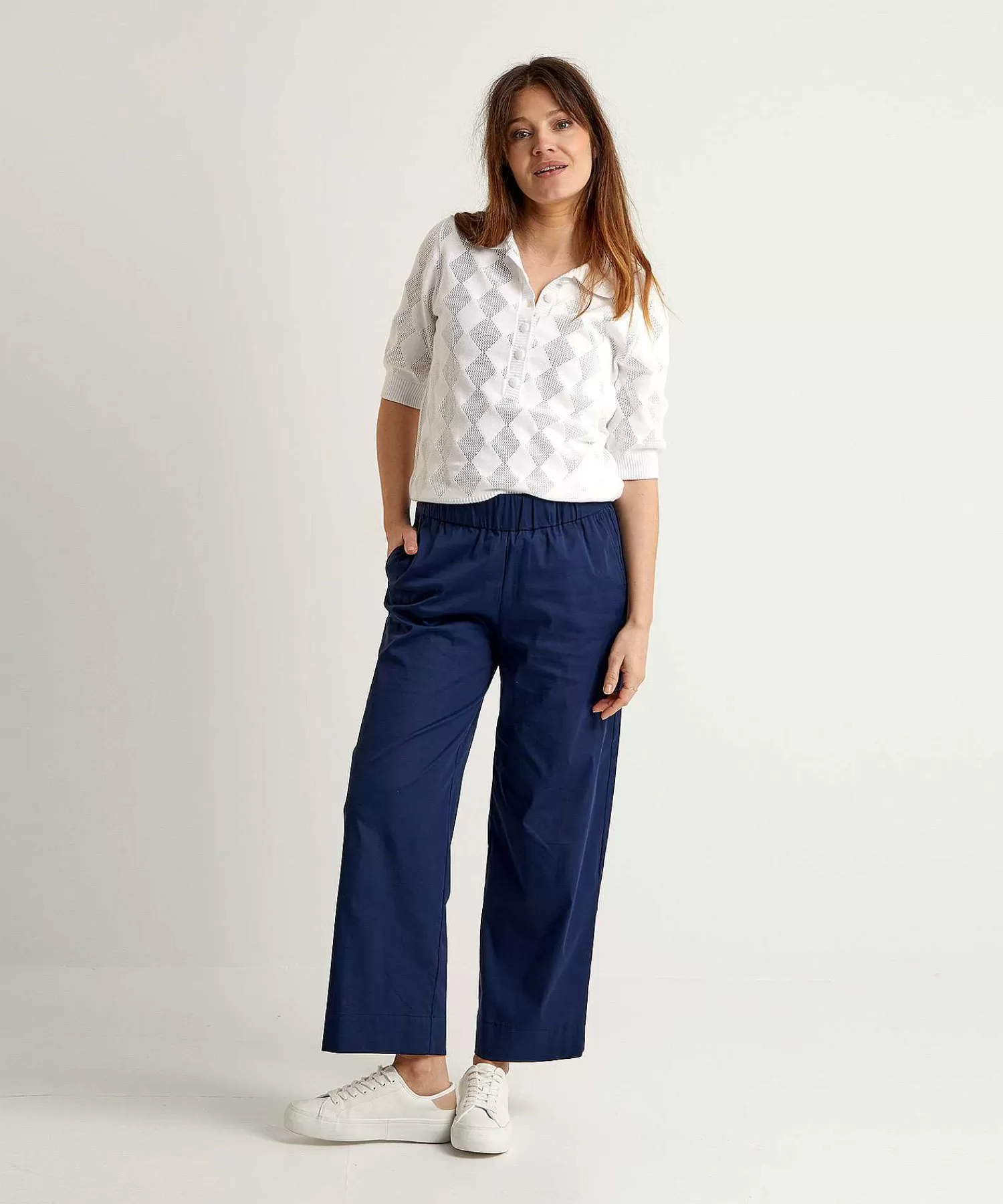 Broeken^LaSalle Cropped Wide Leg Broek