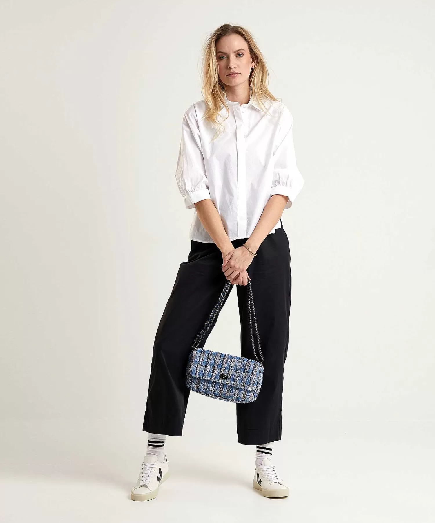 Broeken^LaSalle Cropped Wide Leg Broek