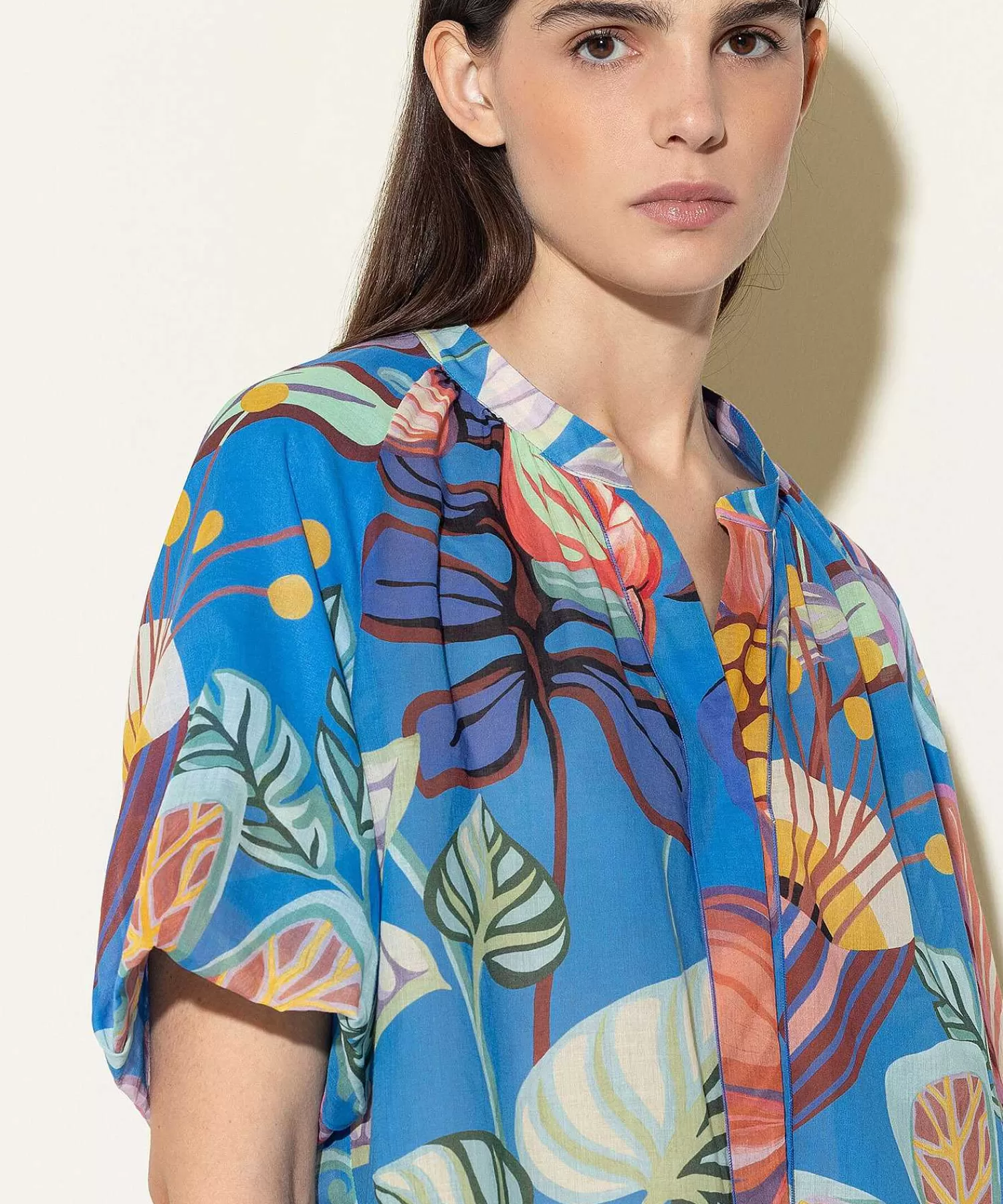 Blouses^Luisa Cerano Blouse Tropische Bloemprint