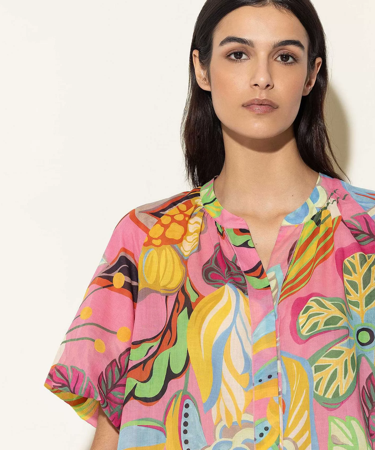 Blouses^Luisa Cerano Blouse Tropische Bloemprint