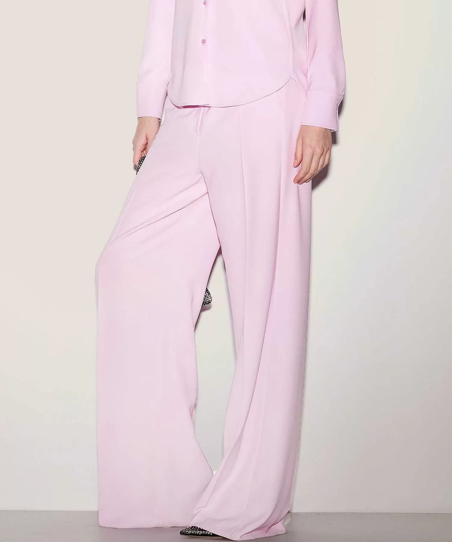 Broeken^Luisa Cerano Light Crepe Wide Leg Broek