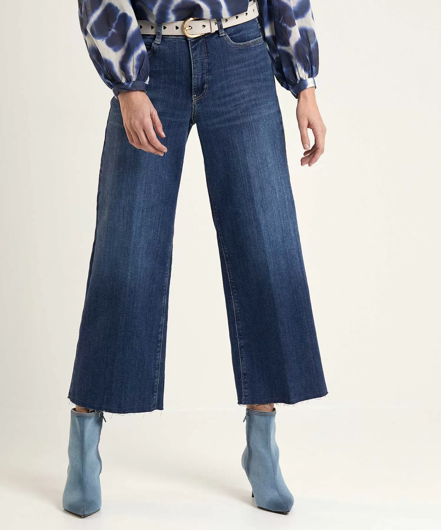 Jeans^MAC Jeans Cropped Wide Leg Jeans Dream Wide