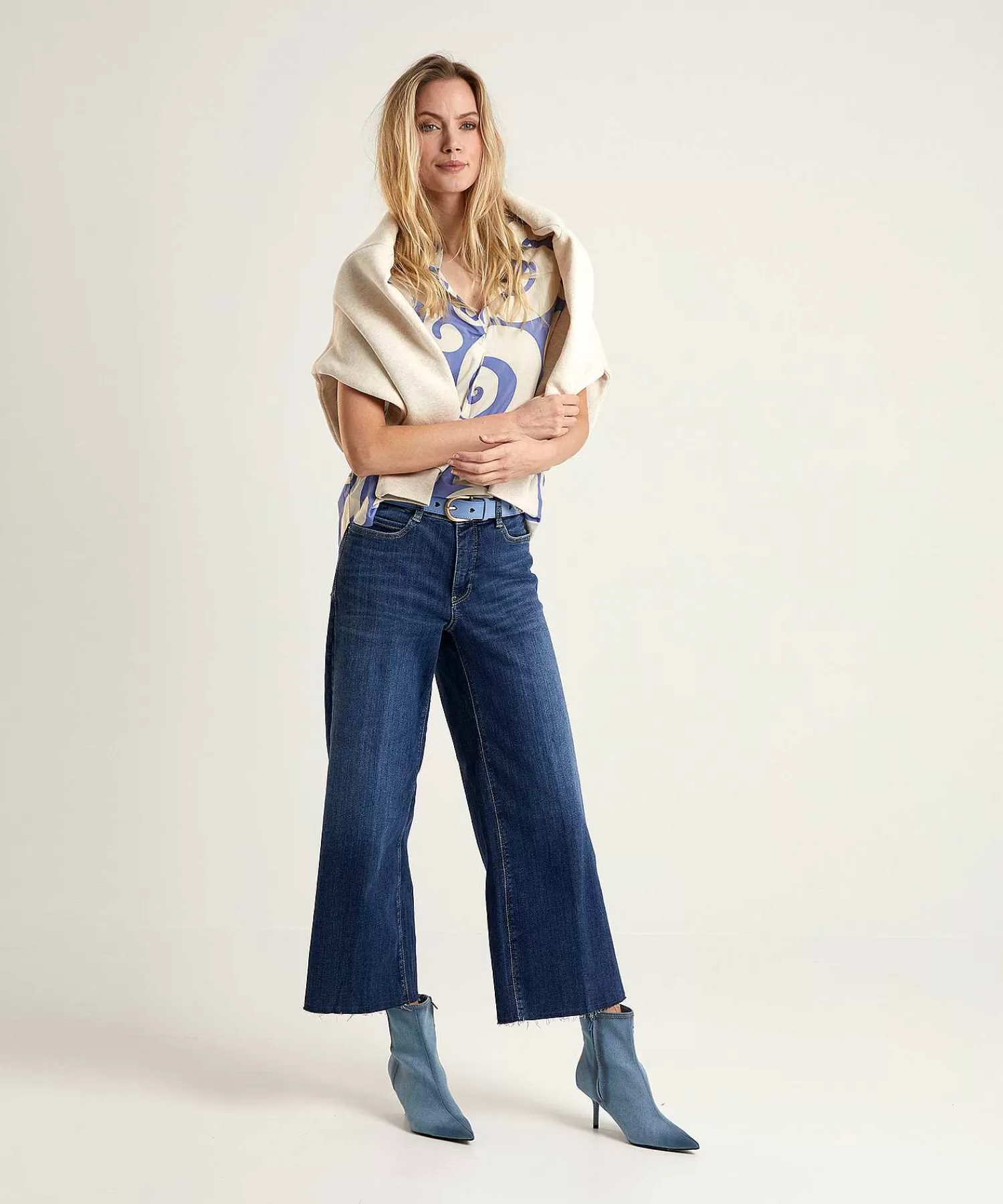 Jeans^MAC Jeans Cropped Wide Leg Jeans Dream Wide