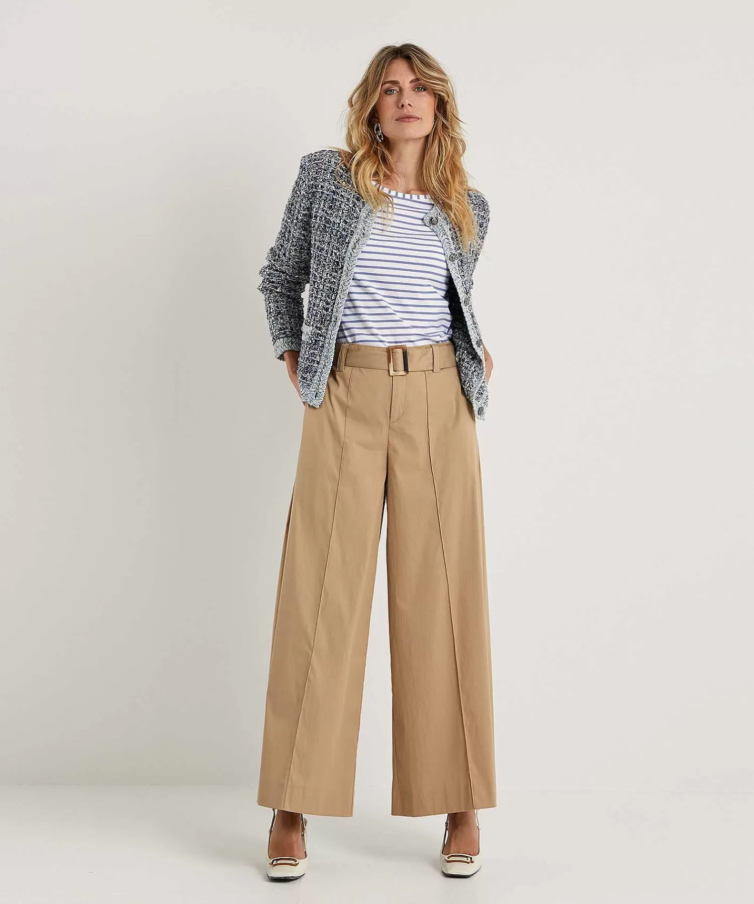 Broeken^MAC Jeans Ultra Wide Leg Broek Ceintuur Carletta