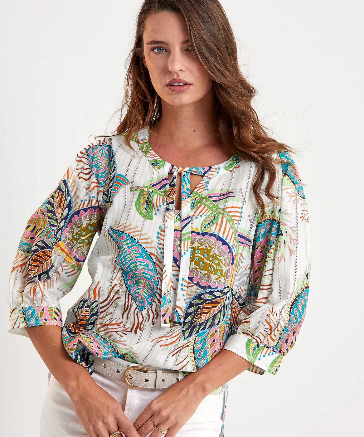 Blouses^Marc Cain Collections Marc Cain Blouse Multicolor Bladprint