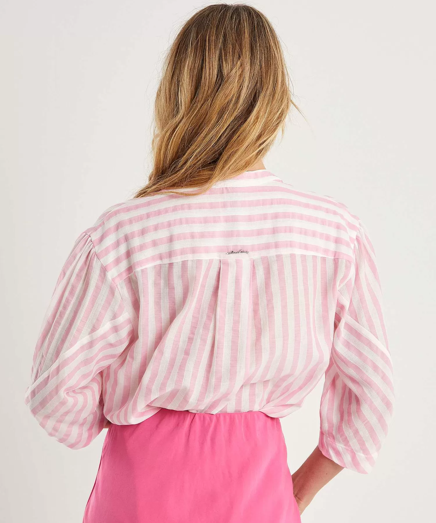 Blouses^Marc Cain Additions Marc Cain Cotton Voile Blouse Strepen