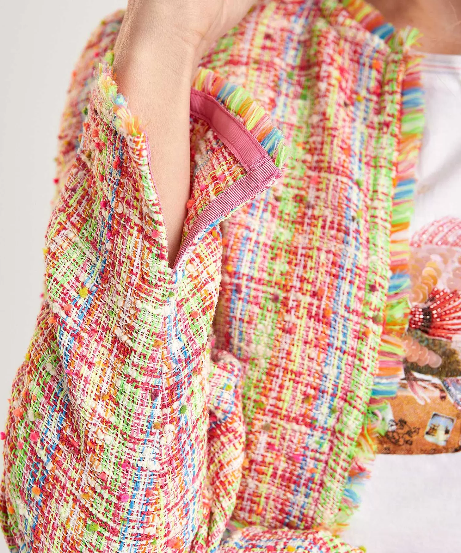 Blazers^Marc Cain Collections Marc Cain Multicolor Boucle Vest Jasje