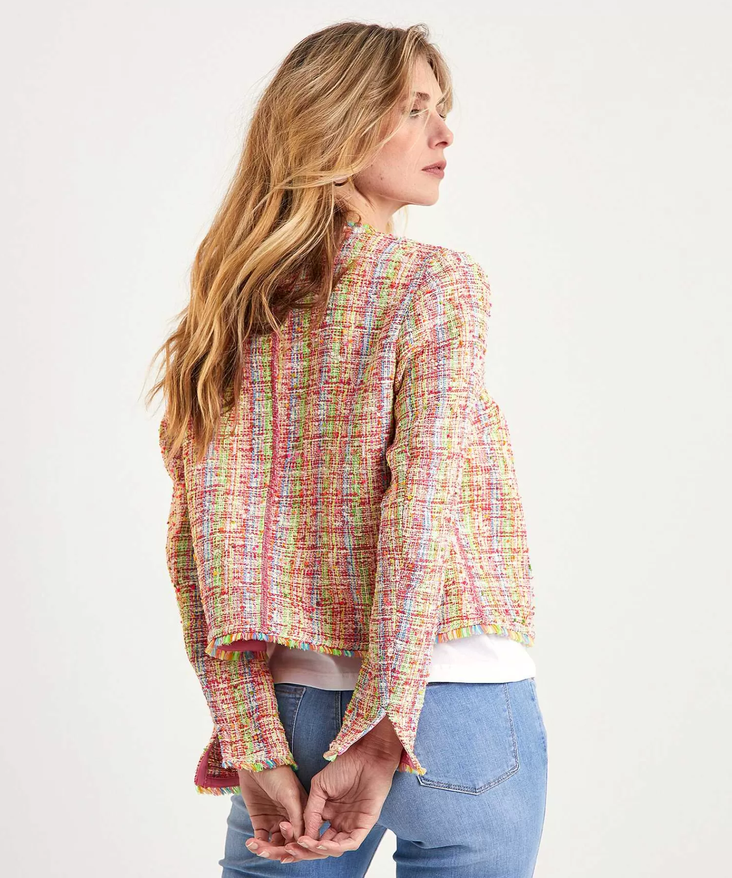 Blazers^Marc Cain Collections Marc Cain Multicolor Boucle Vest Jasje