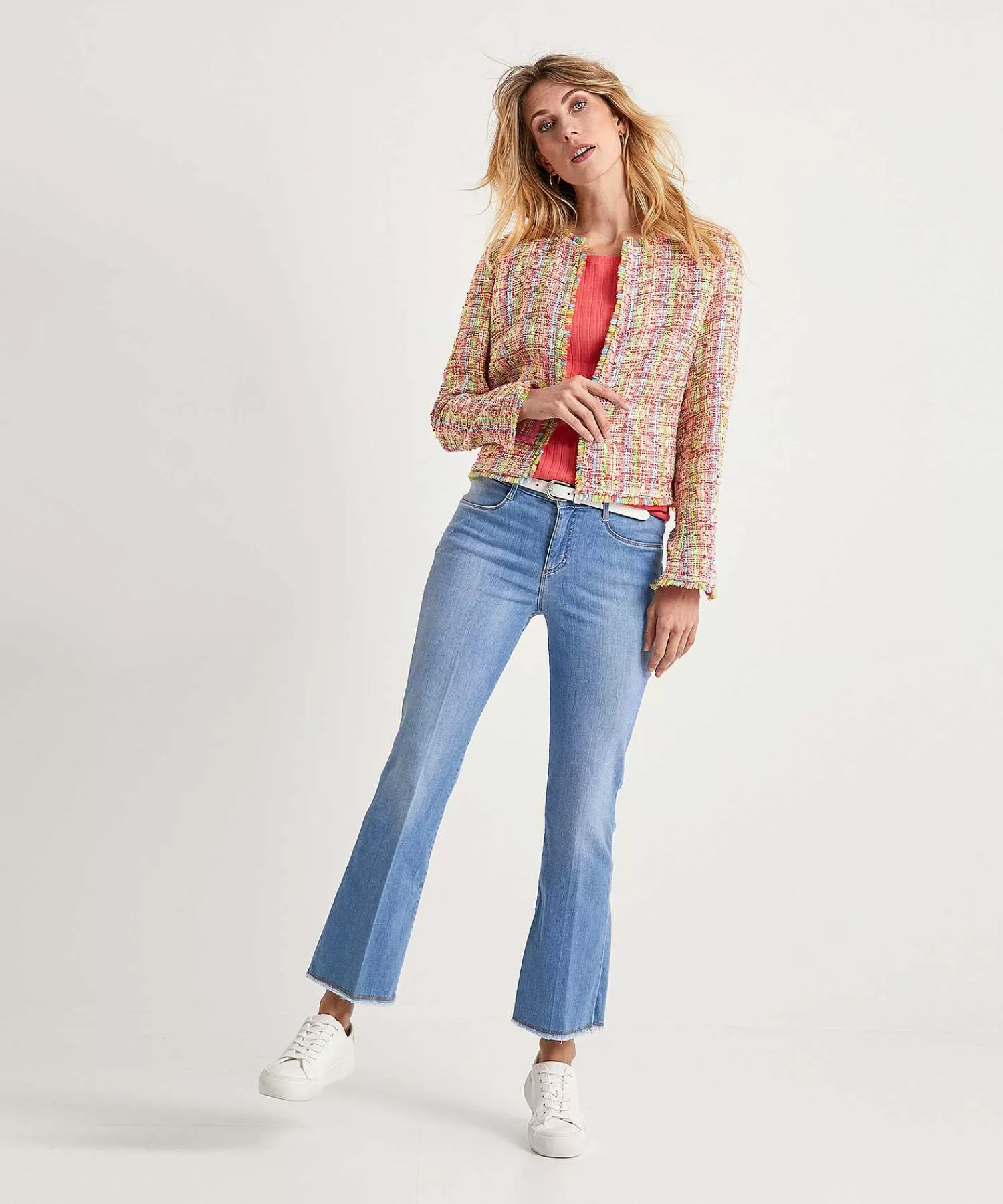 Blazers^Marc Cain Collections Marc Cain Multicolor Boucle Vest Jasje