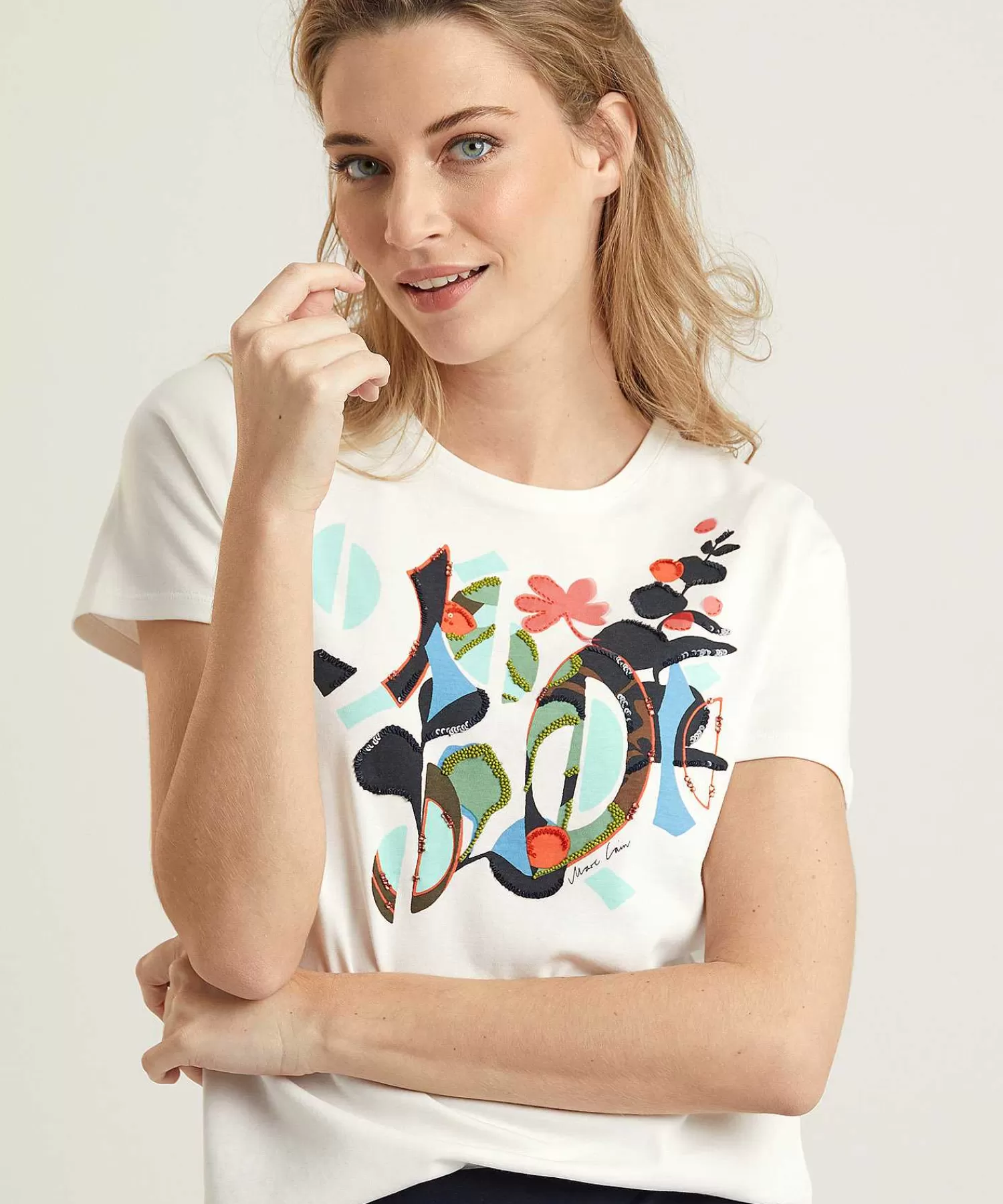 Shirts En Tops^Marc Cain Collections Marc Cain Shirt Print Met Kraaltjes