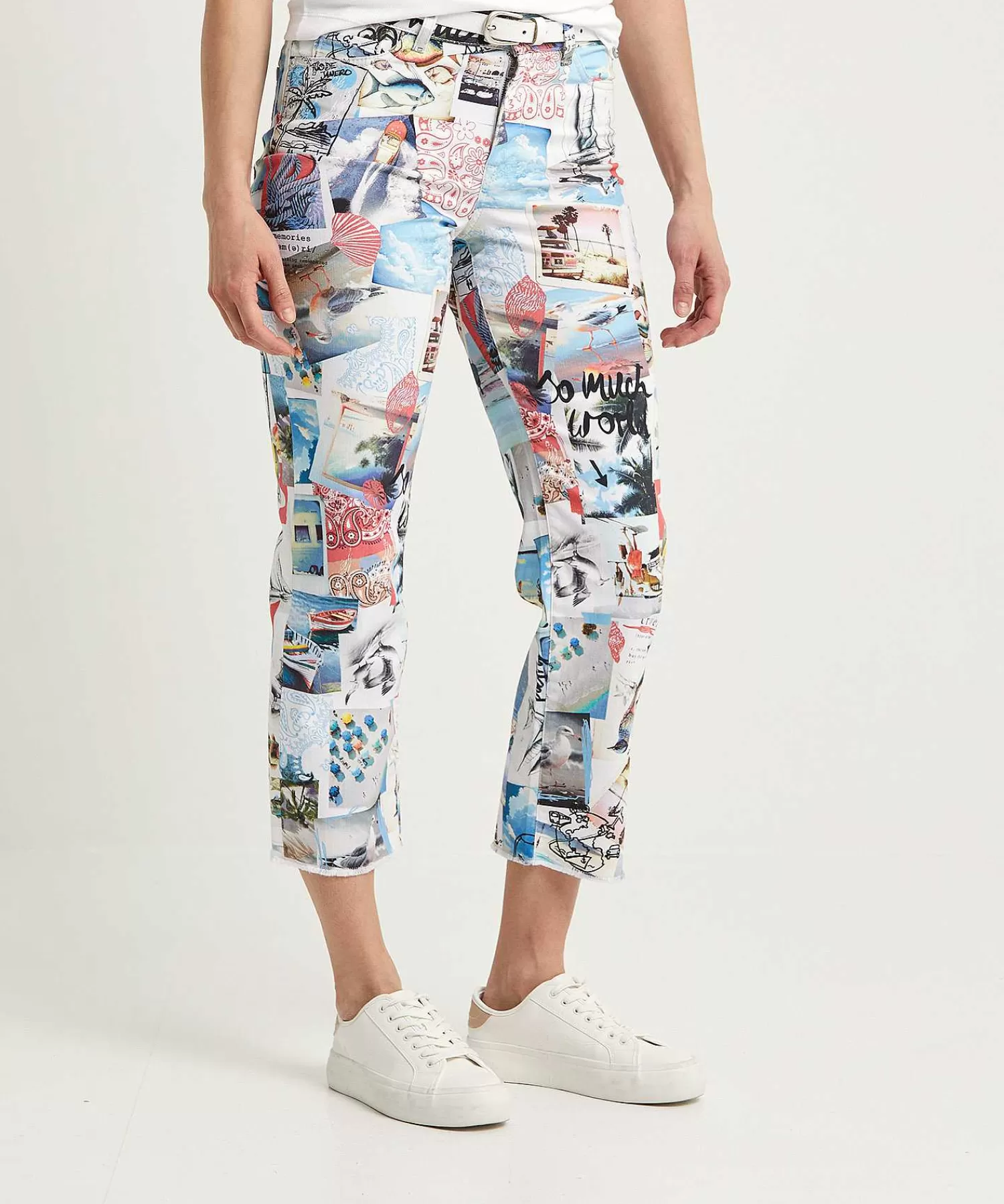 Jeans^Marc Cain Sports Cropped Jeans Fotoprint Fyli