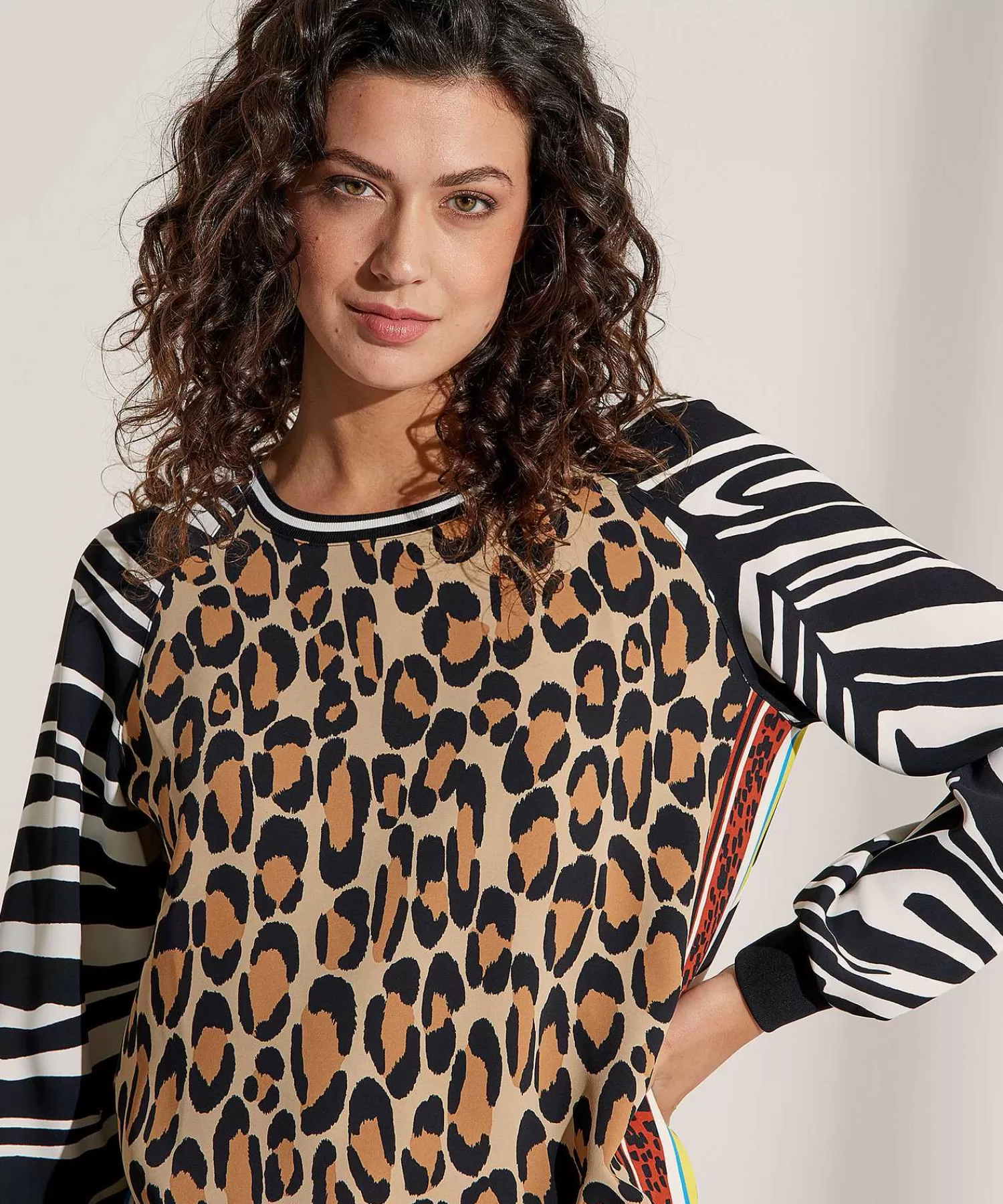 Blouses^Marc Cain Sports Scuba Blouse Mixed Animal