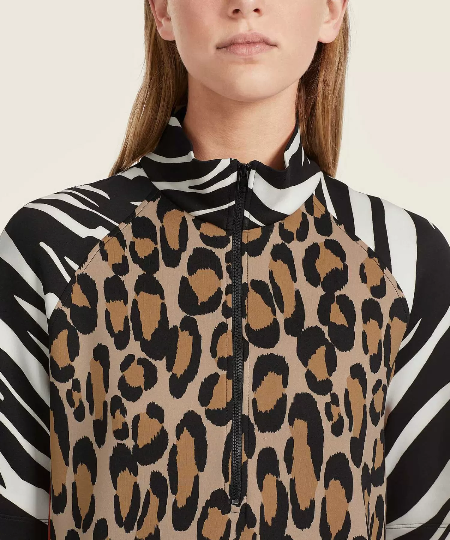 Jurken^Marc Cain Sports Scuba Jurk Met Rits Mixed Animal