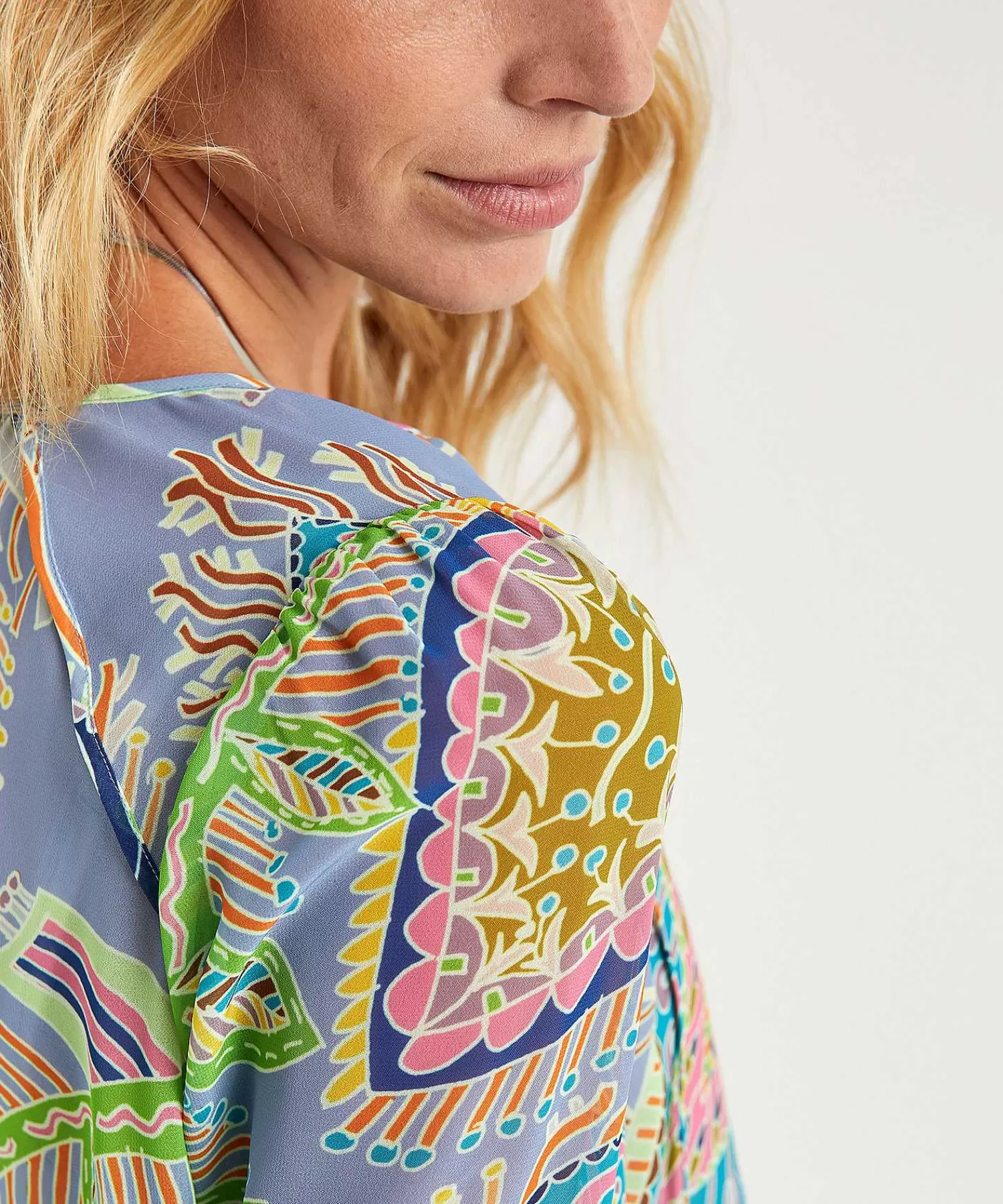 Blouses^Marc Cain Collections Marc Cain Voile Blouse Multicolor Bladprint