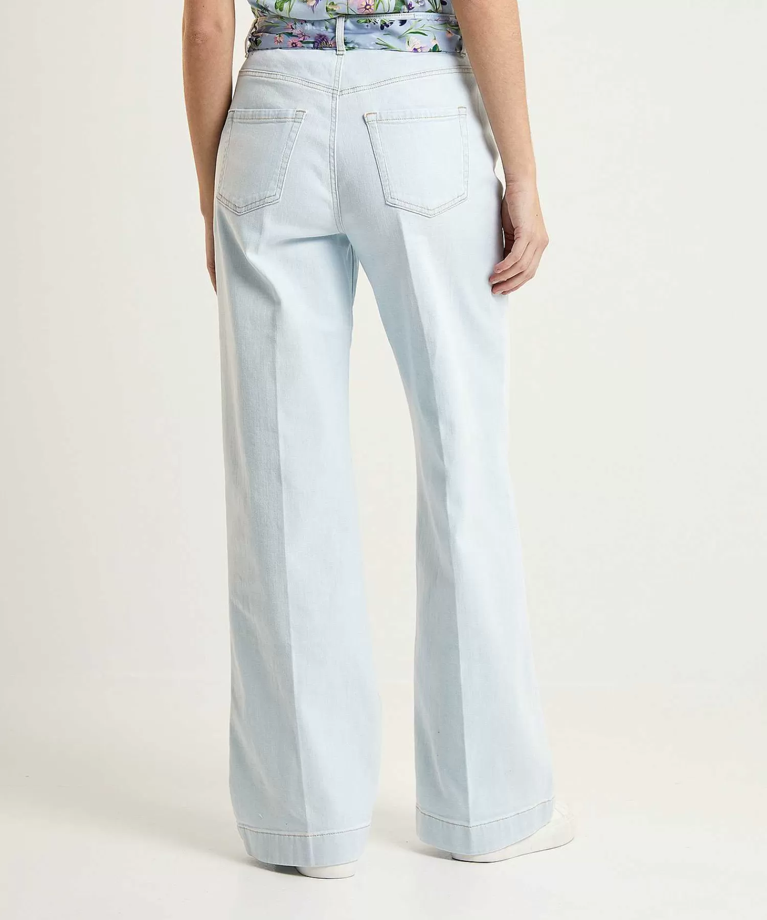 Jeans^Marc Cain Collections Marc Cain Wide Leg Jeans Met Sjaaltje Warri