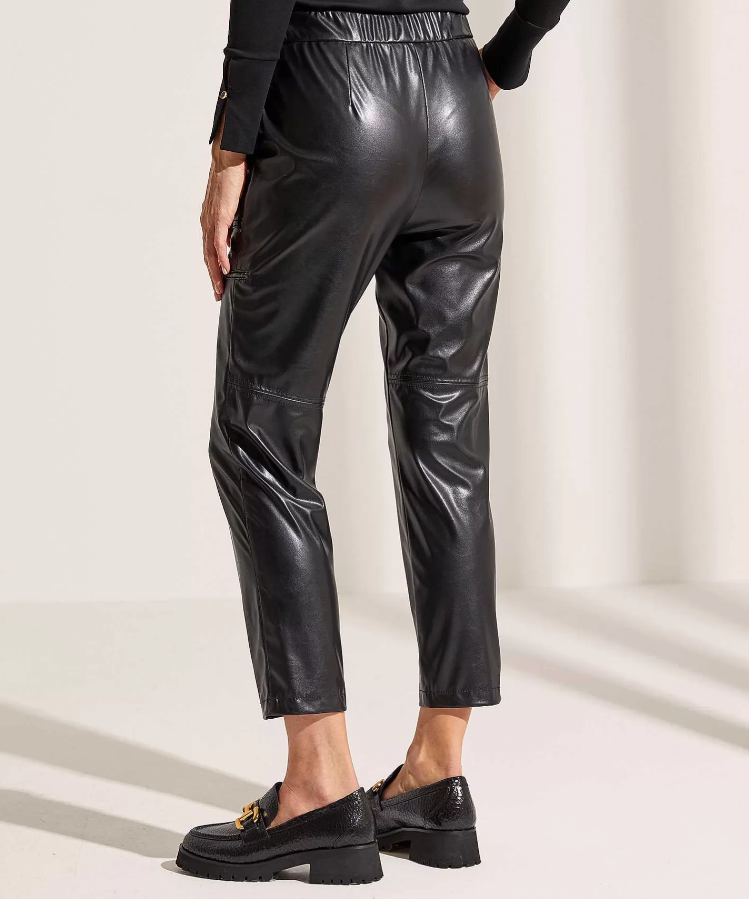 Broeken^Marc Cain Sports Marc Cain Worker Broek Vegan Leather Rikaze