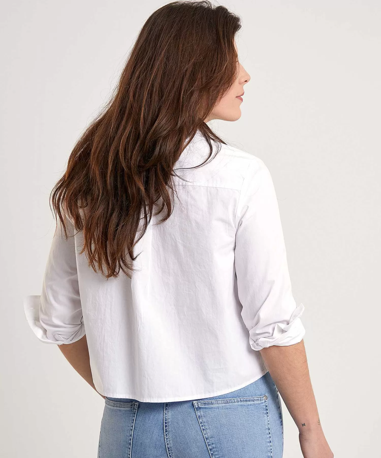 Blouses^OUI Korte Poplin Blouse