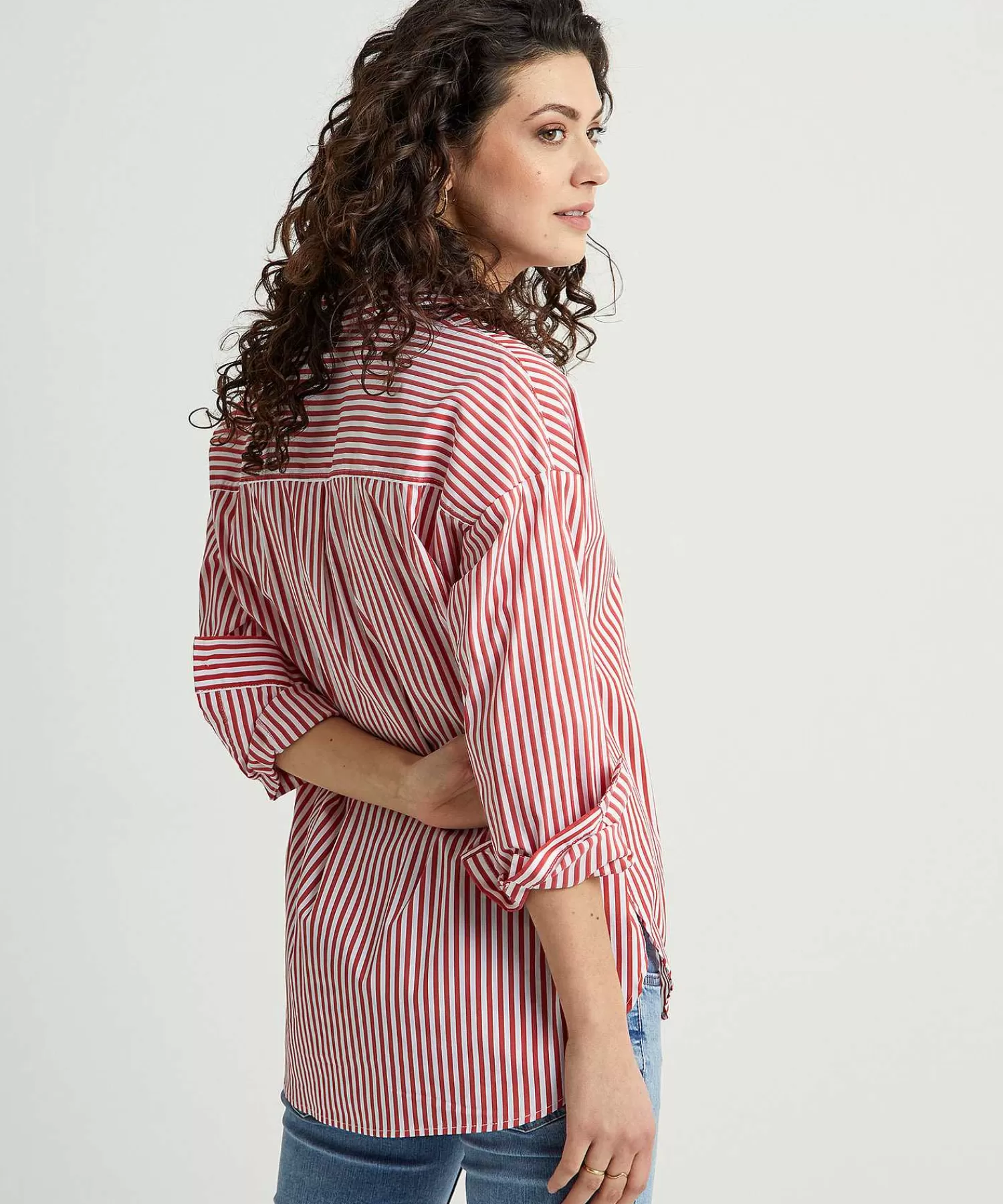 Blouses^OUI Langere Blouse Streep