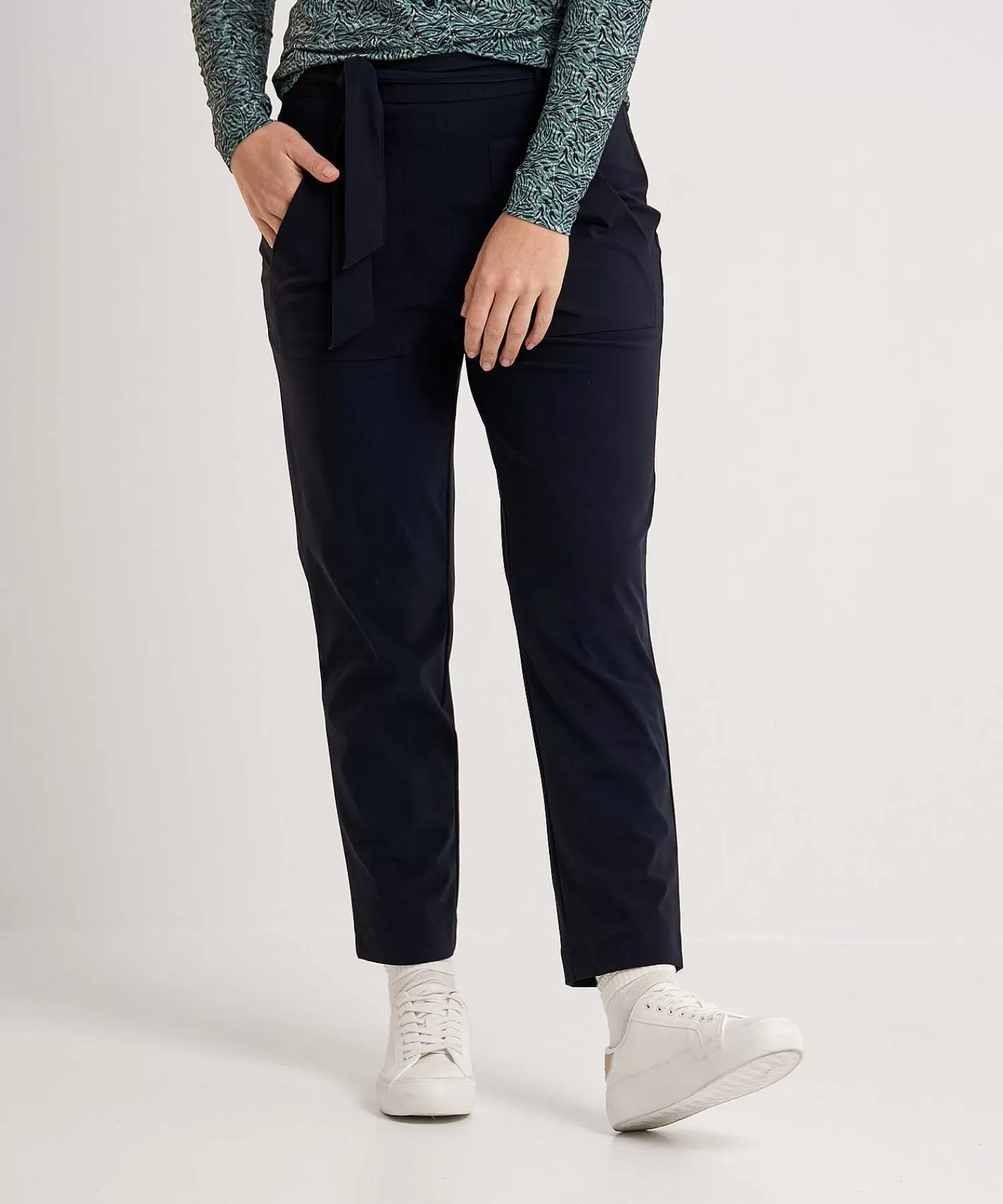 Broeken^Raffaello Rossi Relaxed Fit Travelstof Broek Ira