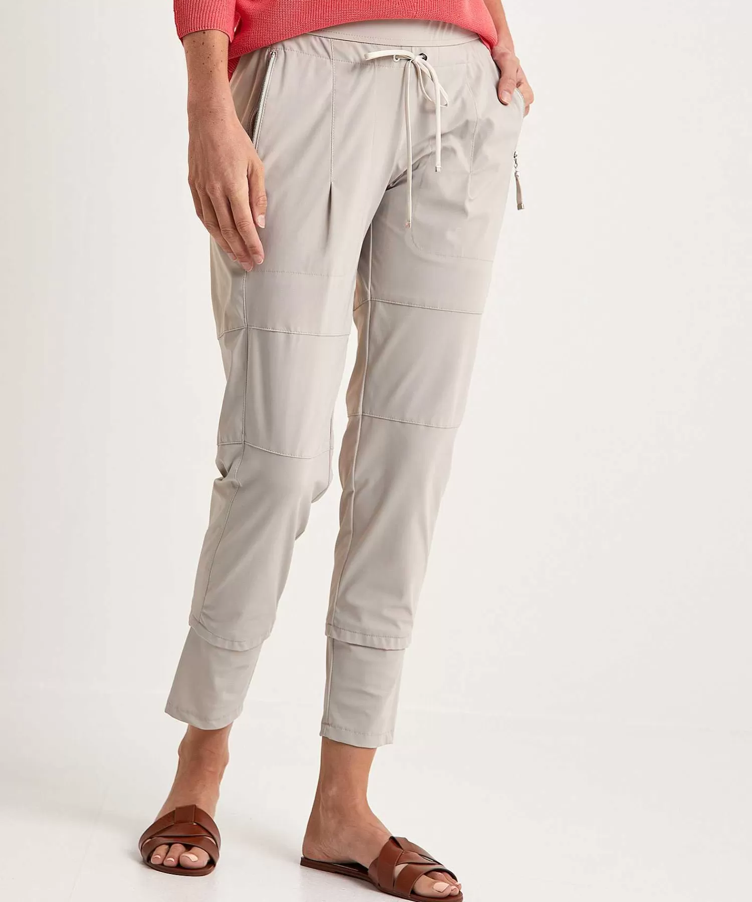 Broeken^Raffaello Rossi Slim Fit Travelstof Broek Candy