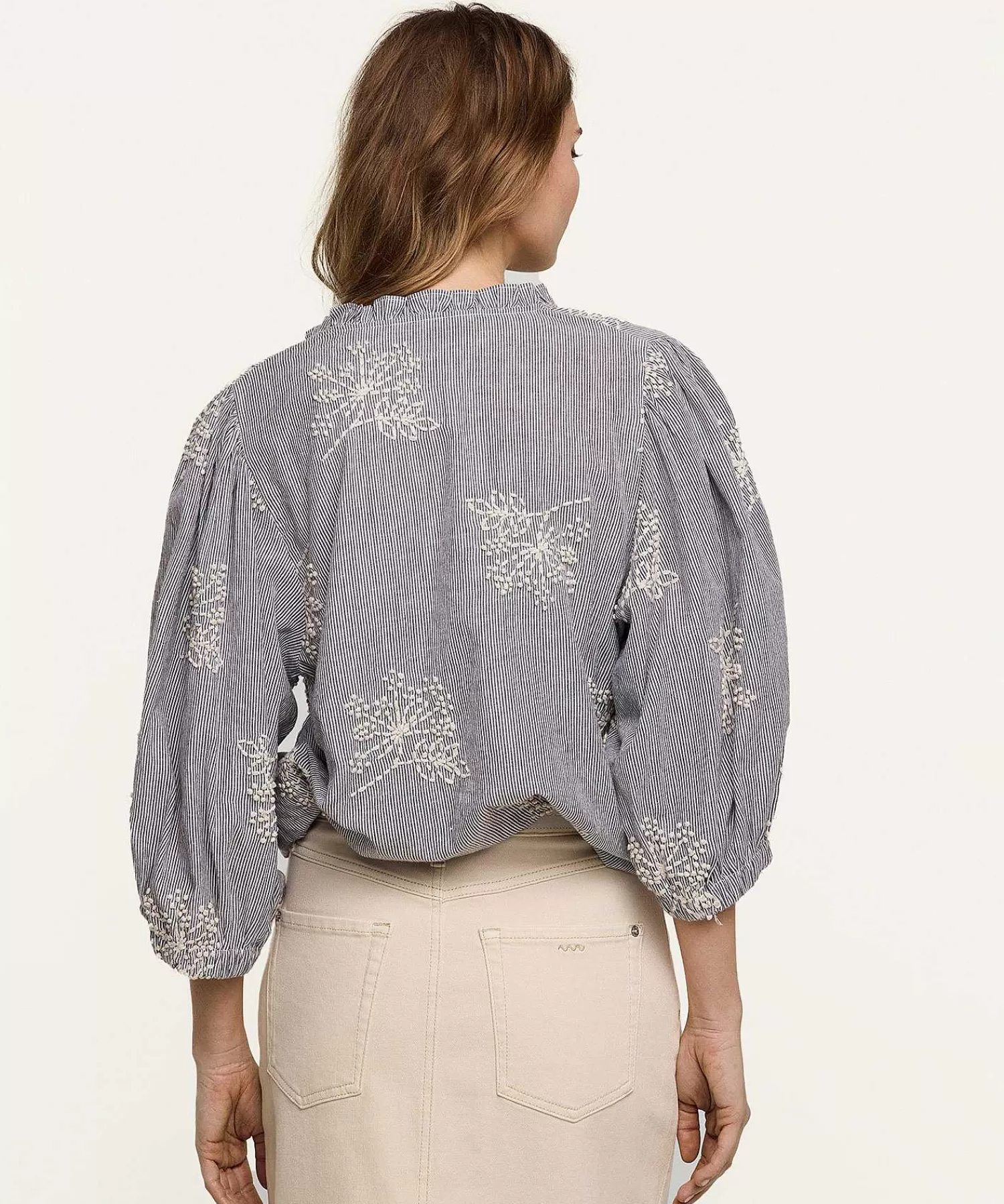 Blouses^Summum Blouse Borduursel Bloemen