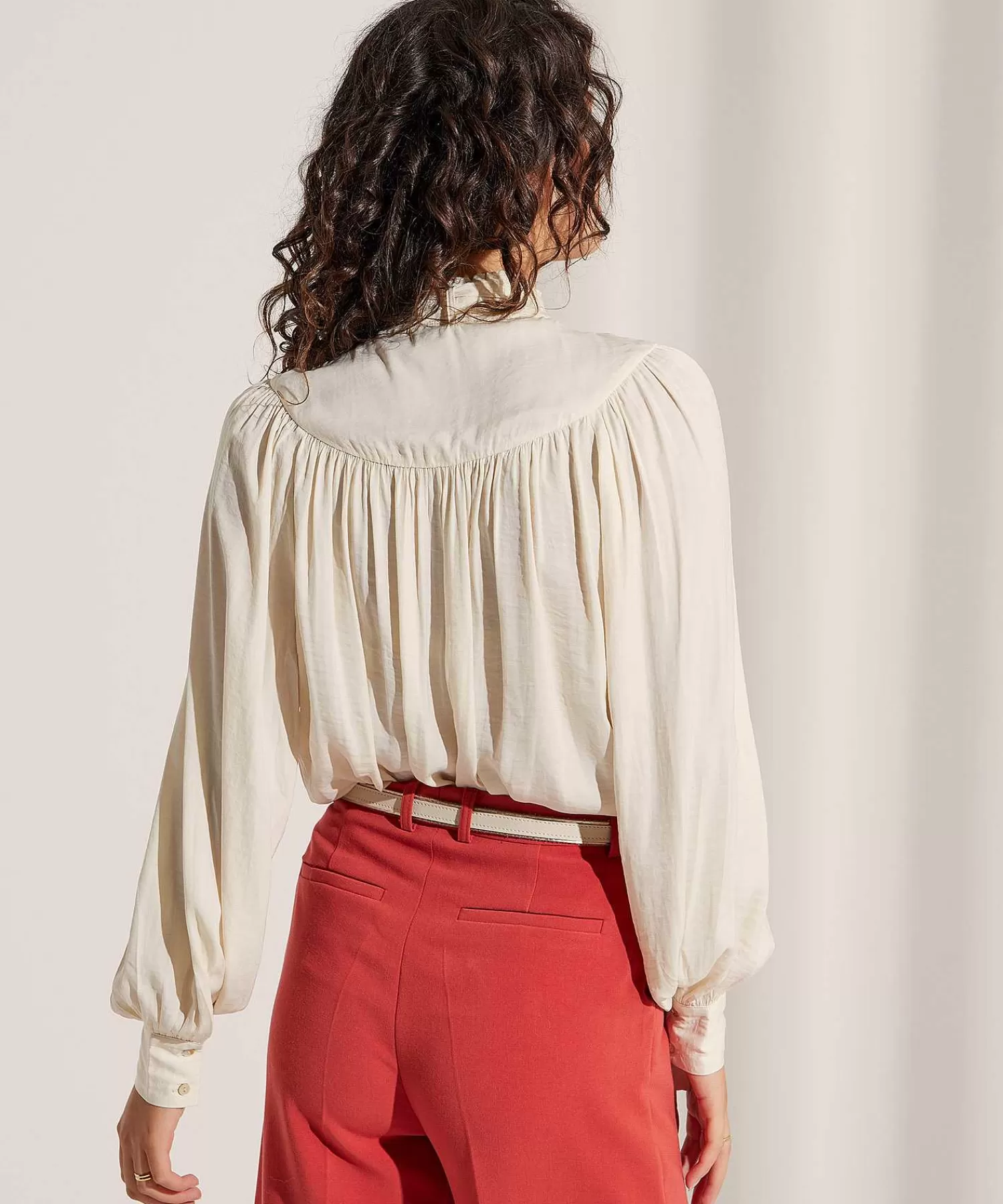 Blouses^Summum Blouse Drapey Satin Met Strik