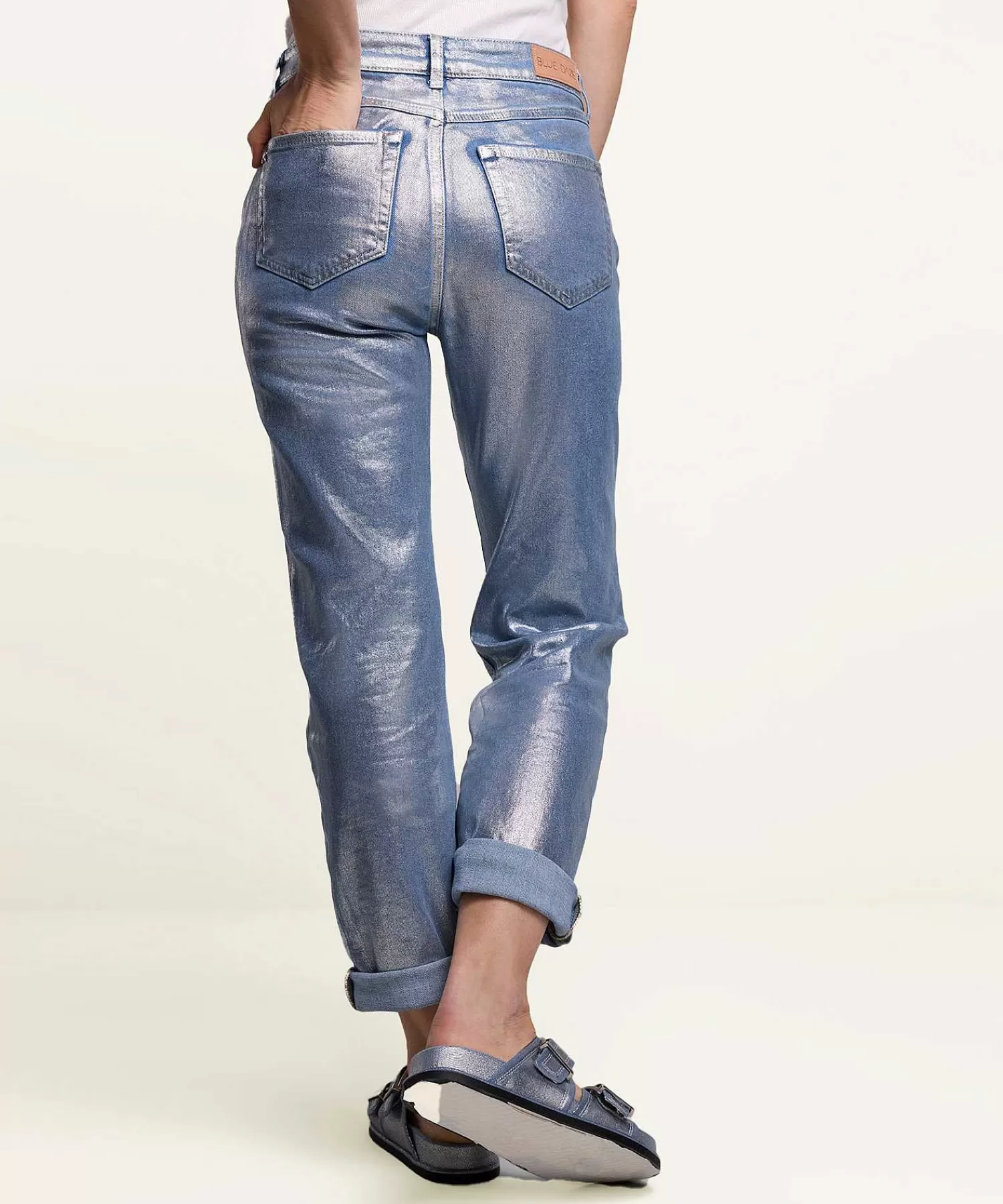 Jeans^Summum Coated Loose Fit Jeans Metallic Zoe