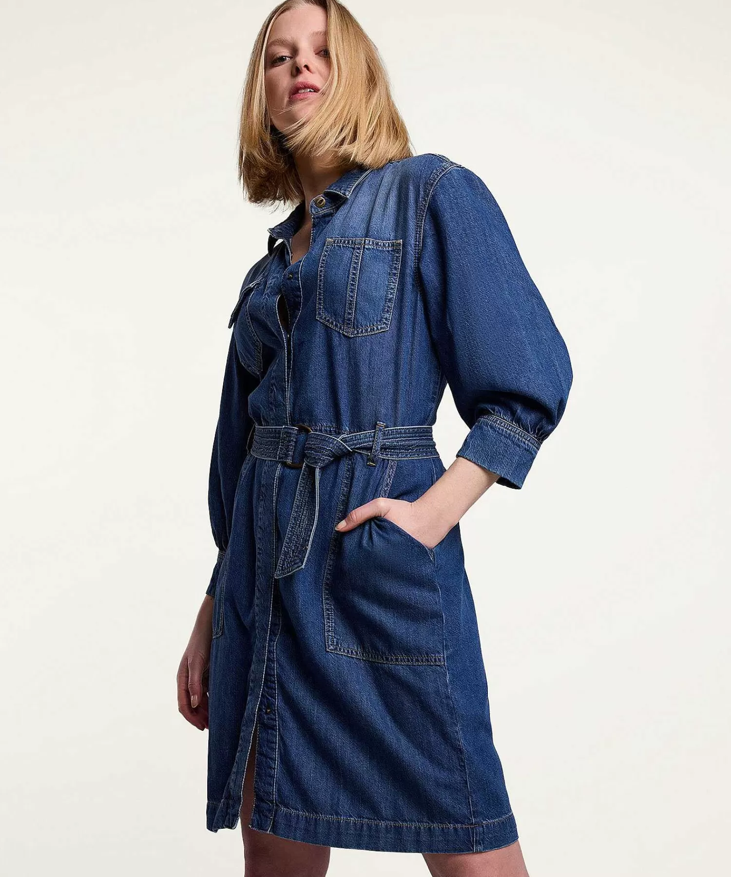 Jurken^Summum Denim Jurk Met Riem