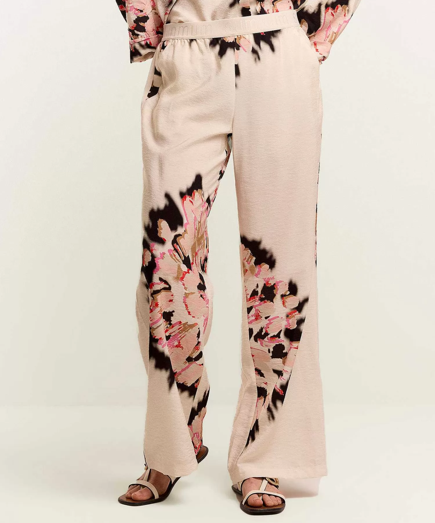 Broeken^Summum Palazzo Broek Maxi Flower