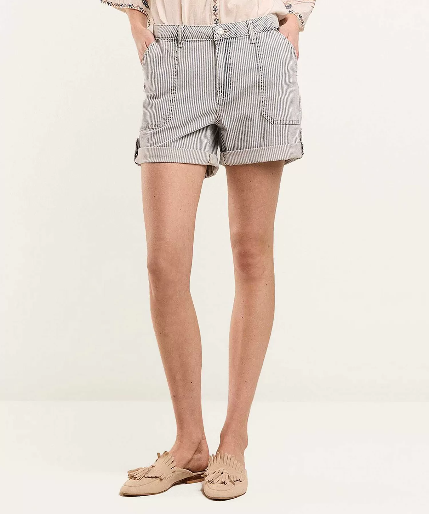 Broeken^Summum Short Streepje