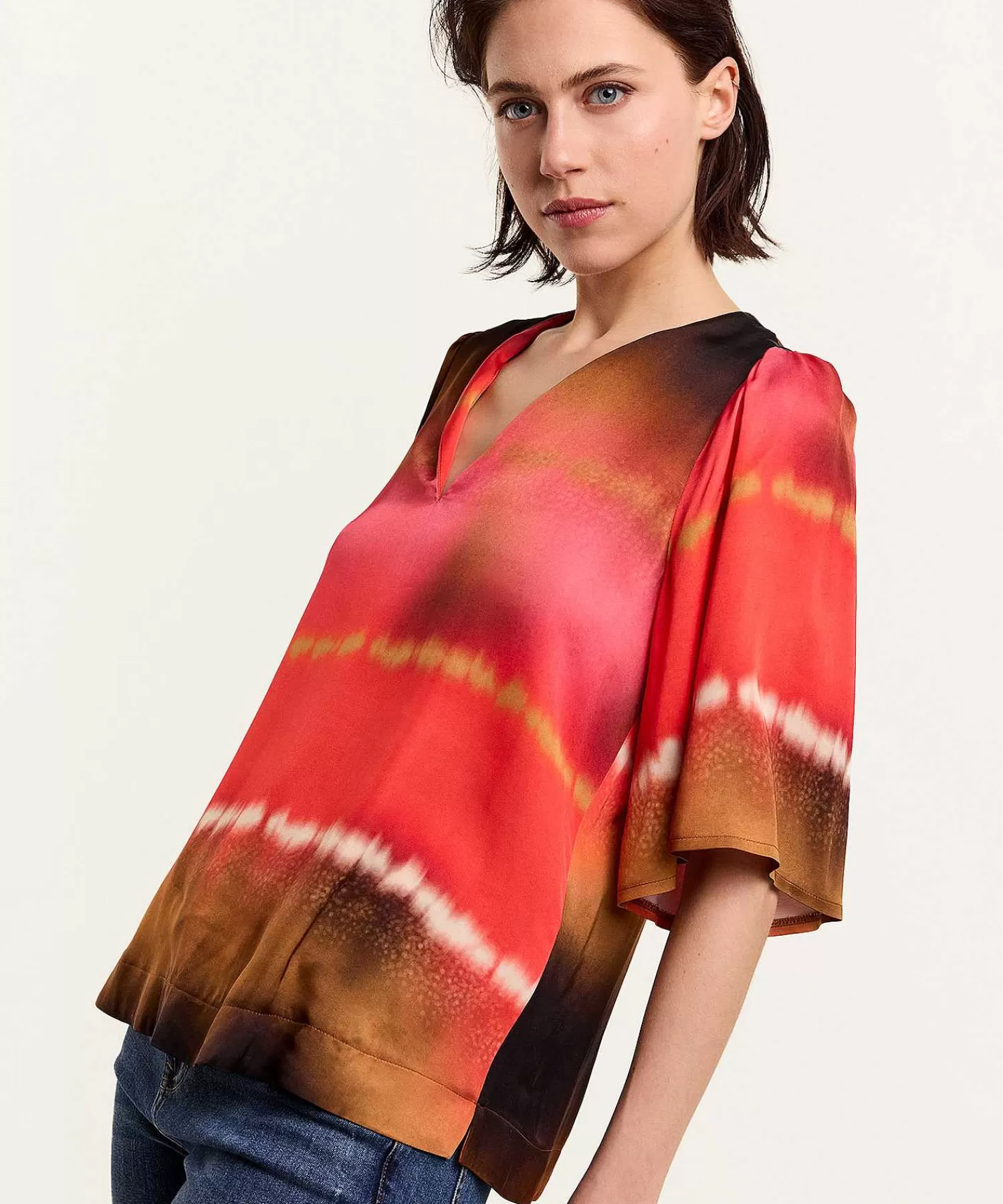 Blouses^Summum Silky Blouse Tie-Dye