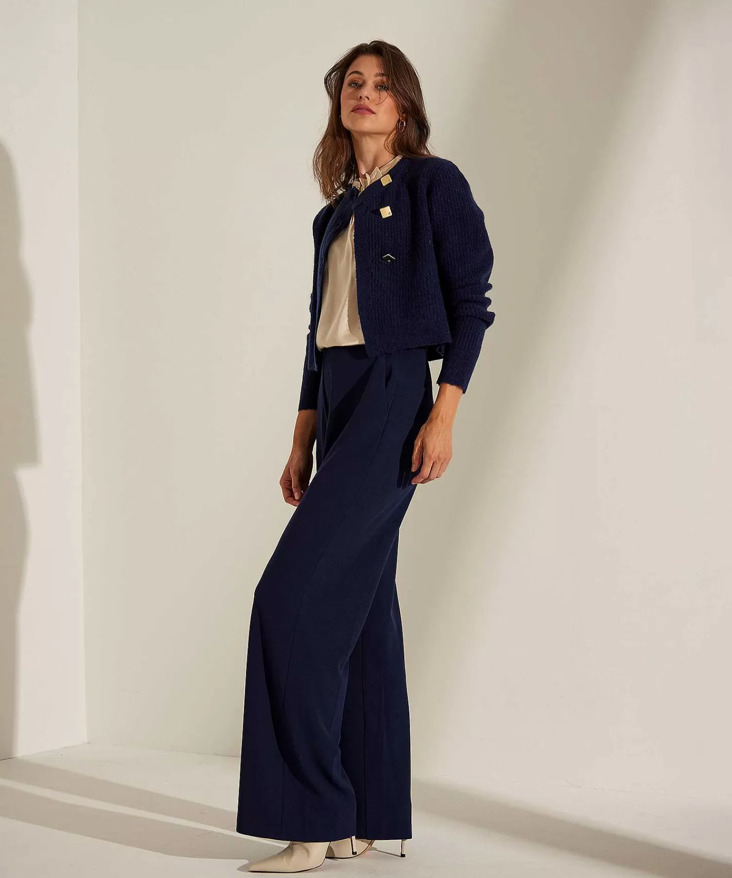 Broeken^Swing Wide Leg Broek Crepe