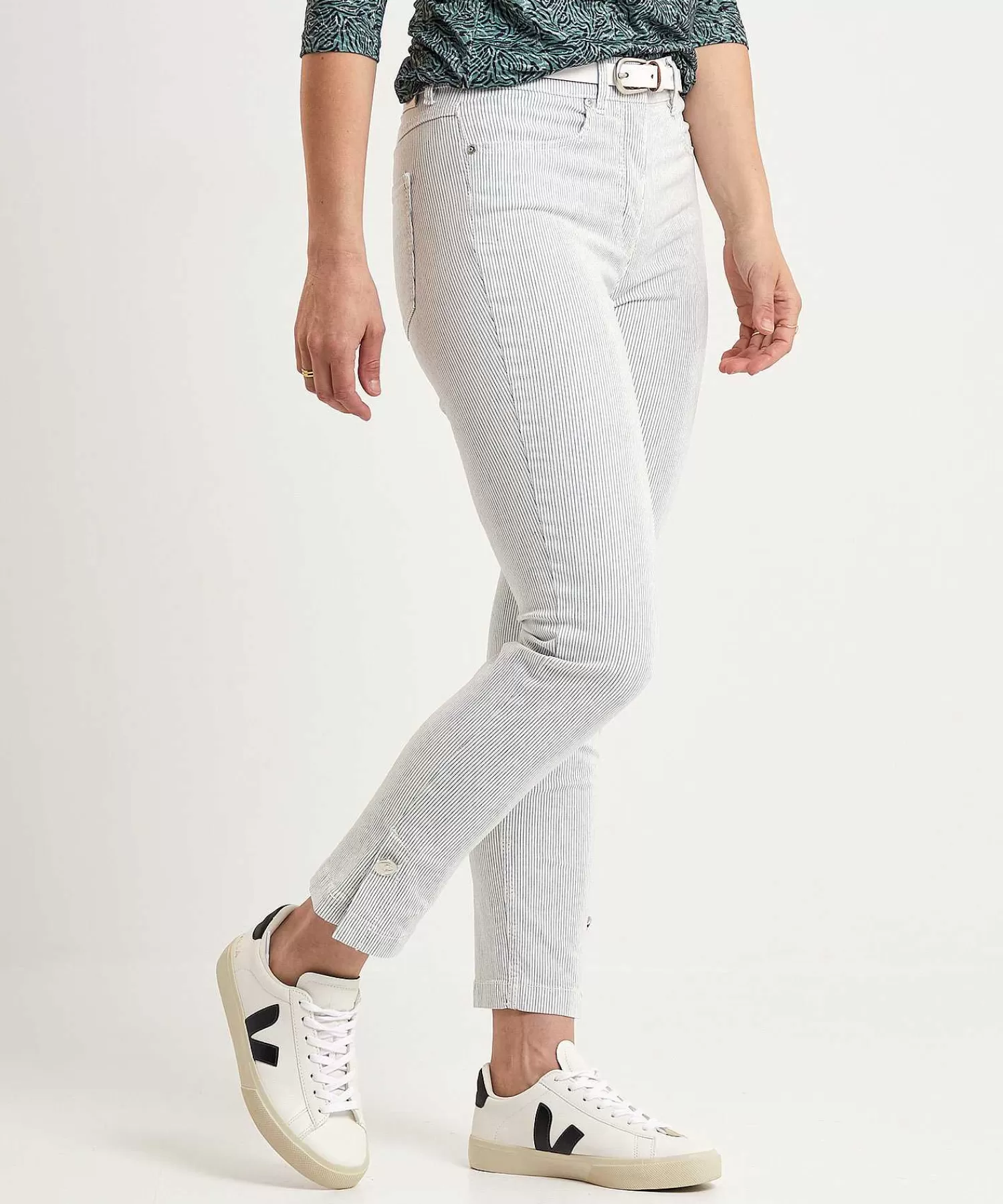 Jeans^TONI Cropped Broek Streepje Be Loved