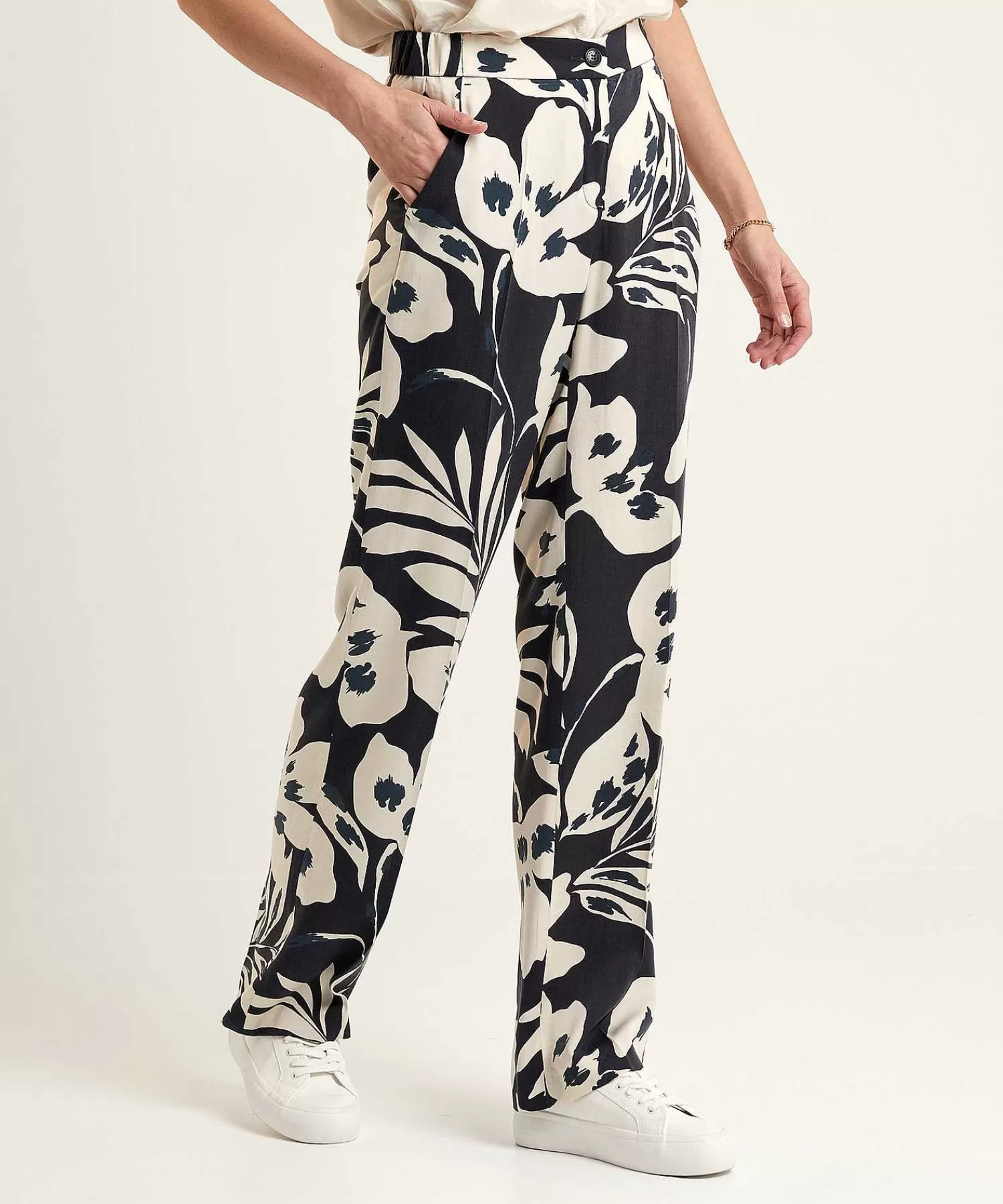 Broeken^TONI Wide Leg Broek Bloemenprint Luisa Beauty