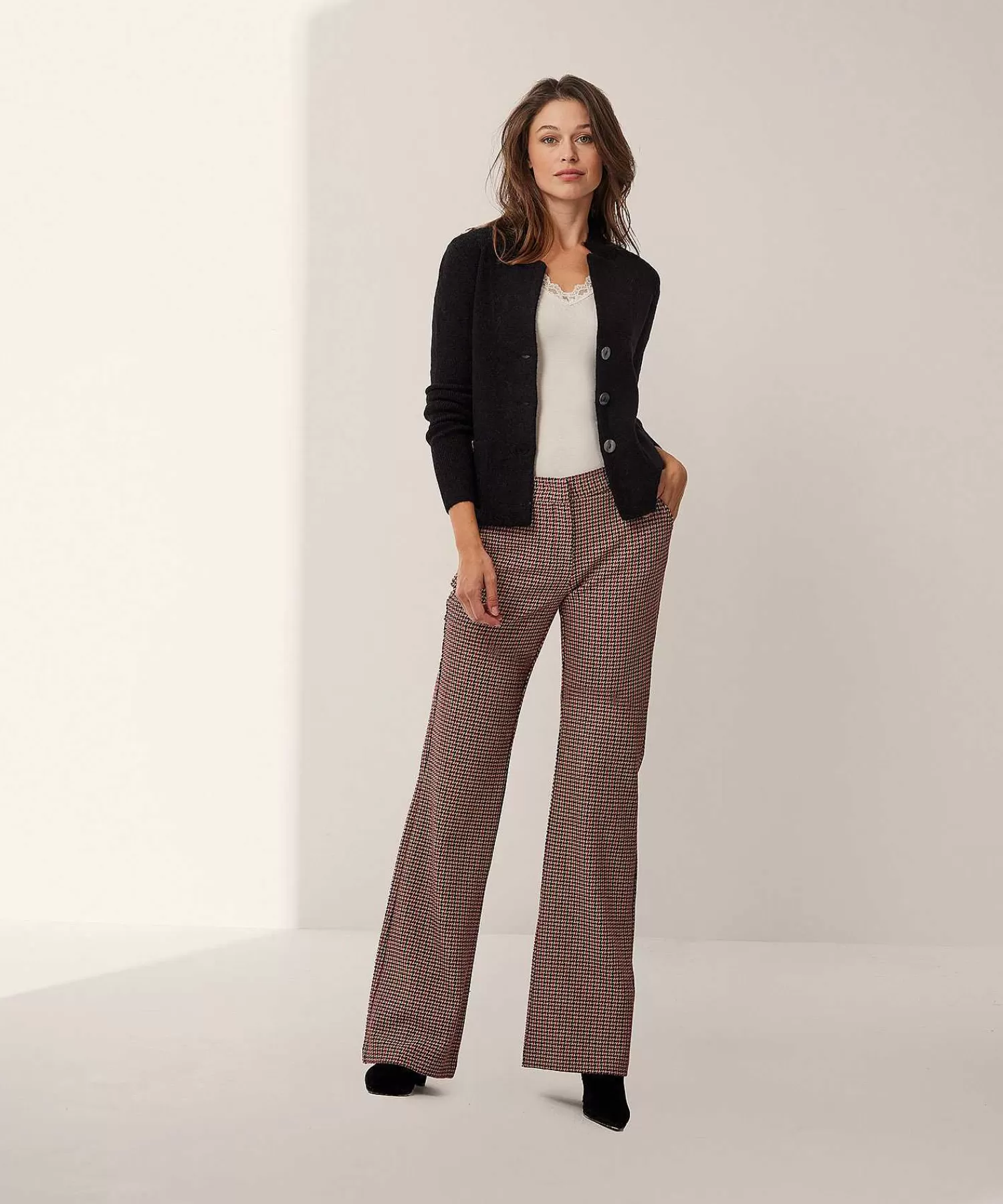 Broeken^TONI Wide Leg Broek Jenny Ruit