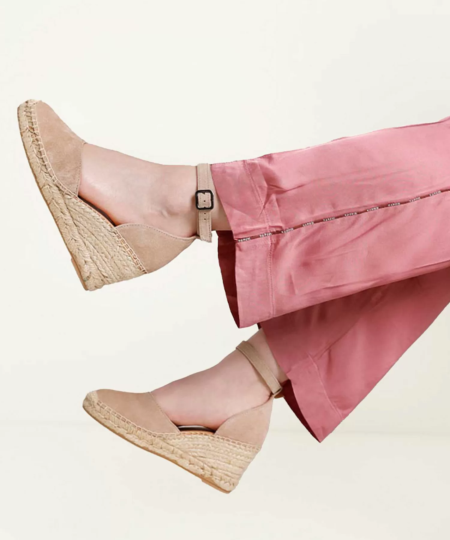 Schoenen^VIA VAI Suede Espadrille Flora Braid