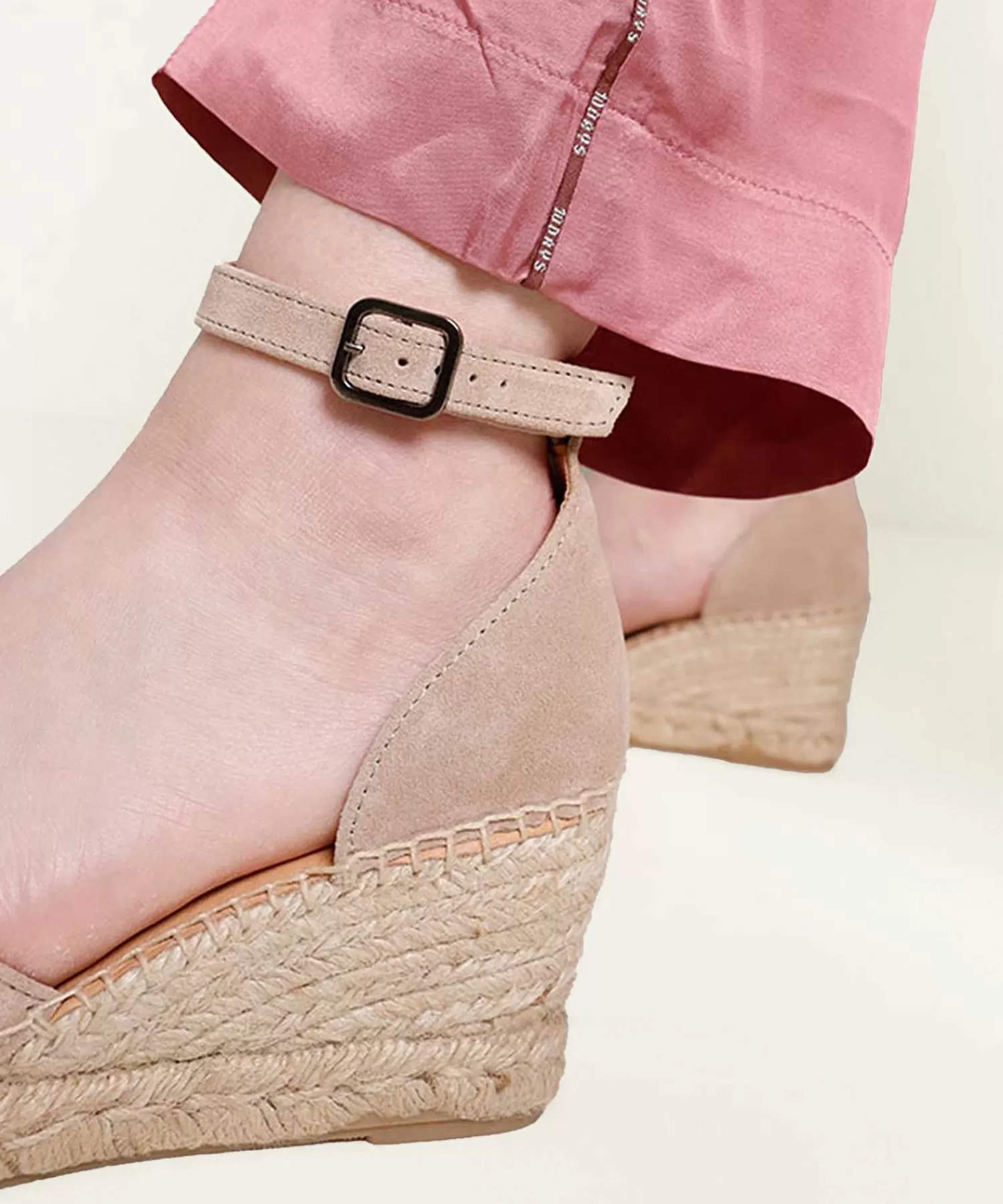 Schoenen^VIA VAI Suede Espadrille Flora Braid