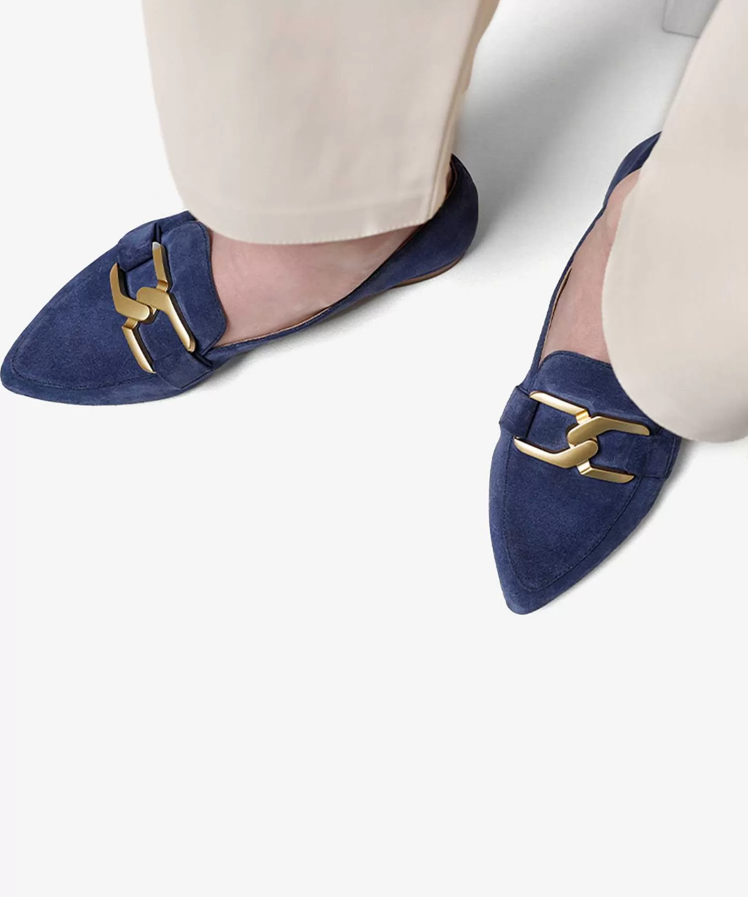 Schoenen^VIA VAI Suede Loafer Gesp Naomi Sharp