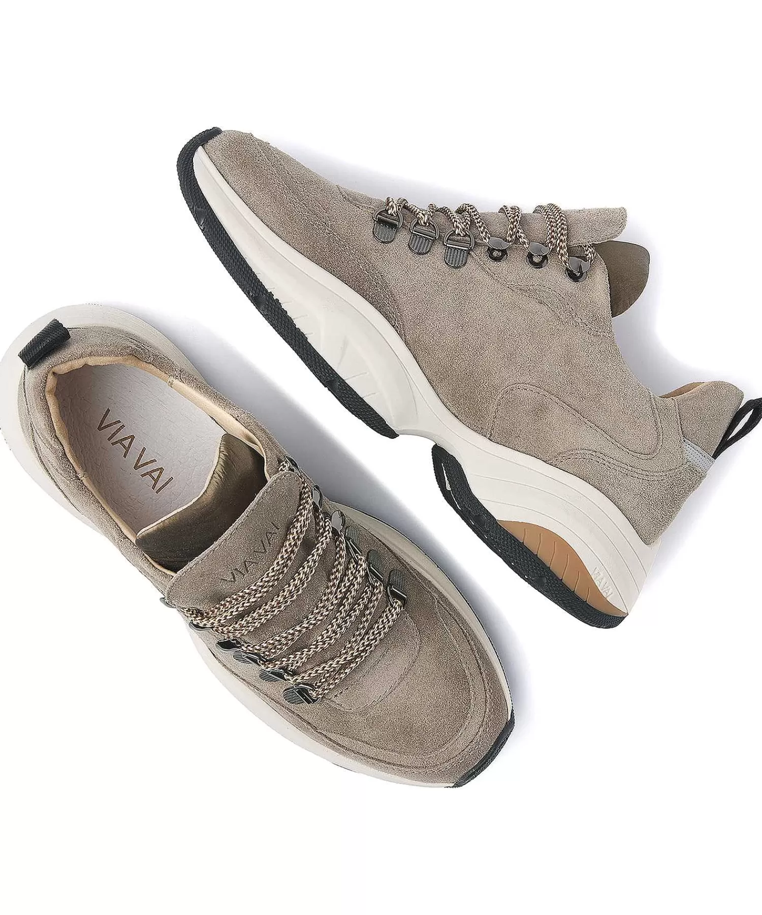 Schoenen^VIA VAI Suede Sneaker Pepper Clay